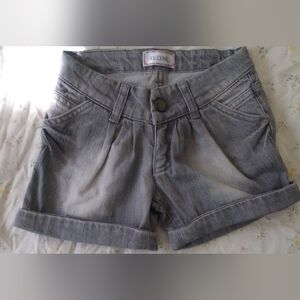 Riccione Kids Gray Washed Denim Cuffed Shorts